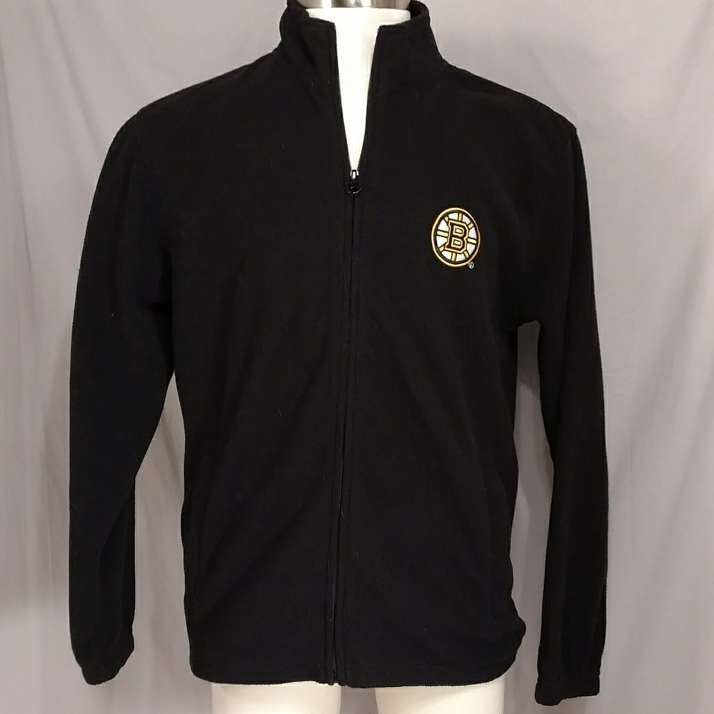 Boston Bruins Fleece Black Zip 90's Vintage Hockey Pullover Unisex Top Jacket